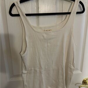 Madewell Off-White Ribbed Tank Top